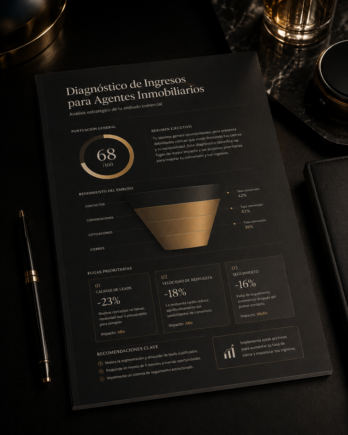 Reporte de diagnóstico de seguimiento inmobiliario